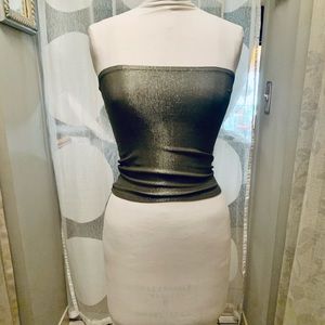 SOLD…Gold/Black tube top/skirt